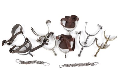 Lot 210 - Five pairs of spurs