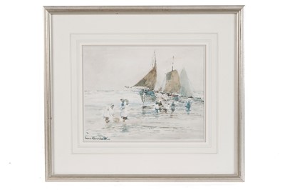 Lot 33 - Victor Noble Rainbird - Bringing in the Catch | watercolour