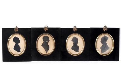 Lot 21 - Early 19th Century - Four Regency Era Silhouettes | cut paper