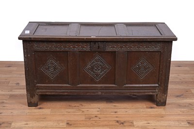 Lot 8 - An oak coffer, late 17th/18th Century