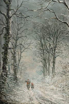 Lot 1683 - E. Hodgson - Summer and Winter; a pair of seasonal landscape views | oil