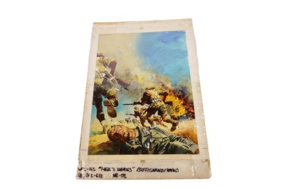 Lot 311 - Original painted artwork for Fleetway’s War Picture Library No. 163 ‘Hell’s Heroes’