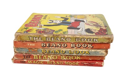 Lot 652 - The Beano Annuals 1950-1954