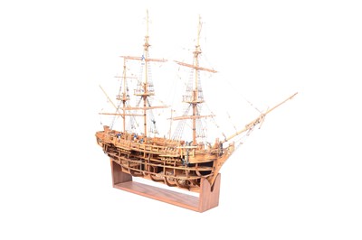 Lot 205 - A scratch-built model of a 17th Century galleon