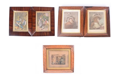 Lot 139 - Two interior scenes and three others | prints