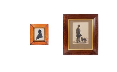 Lot 167 - A Victorian silhouette depicting a gentleman; another Victorian painted silhouette