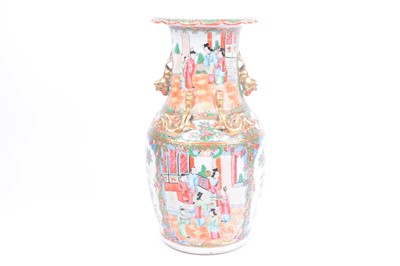 Lot 10 - A late19th Century Chinese Canton porcelain vase