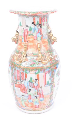 Lot 10 - A late19th Century Chinese Canton porcelain vase