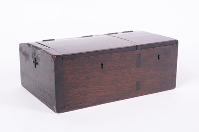 Lot 435 - A Georgian mahogany box fitted two thin covers