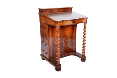 Lot 642 - A Victorian rosewood Davenport