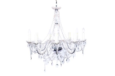 Lot 314 - A modern Venetian style cut-glass ten branch chandelier