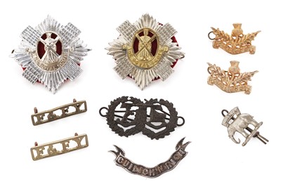 Lot 160 - A selection of Highland Military cap and other badges