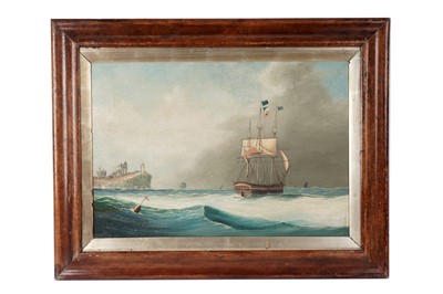 Lot 1668 - 19th Century British School - Sailing off the coast at Tynemouth | oil