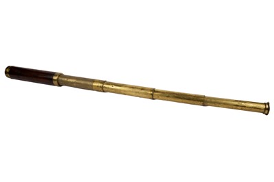 Lot 829 - A five-draw brass and walnut telescope