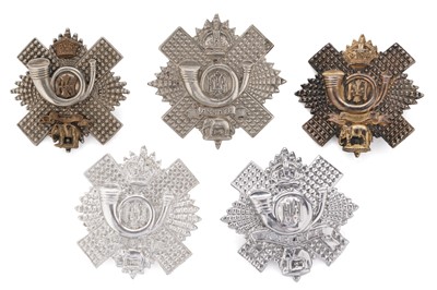 Lot 183 - Five Highland Light Infantry badges