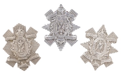 Lot 188 - Three Glasgow Highlanders Glengarry badges