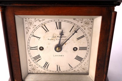 Lot 1368 - A late Georgian double fusee mantel clock by James Murray, Royal Exchange, London