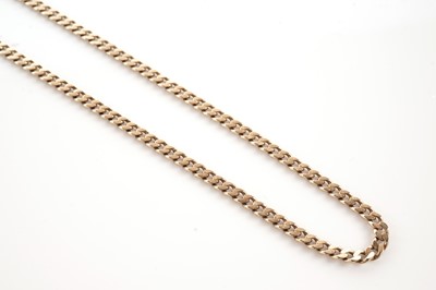 Lot 95 - A 9ct yellow gold curb link chain necklace