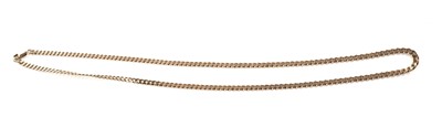 Lot 95 - A 9ct yellow gold curb link chain necklace