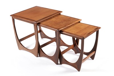 Lot 824 - A G-Plan teak and afromosia 'Astro' nest of three occasional tables