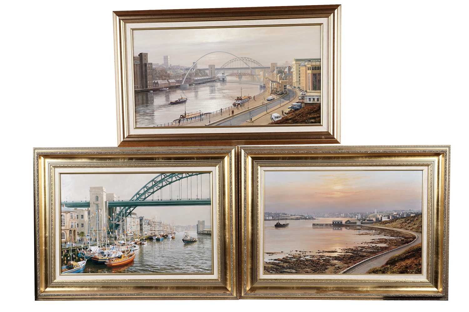 Lot 200 - After Ivan Lindsay - Views of the River Tyne and North Shields | oleographs
