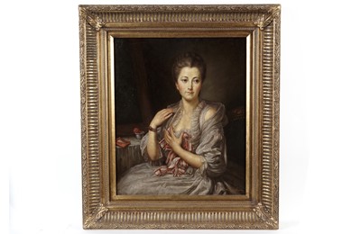 Lot 239 - After Jean-Baptiste Greuze - A Portrait of Madame de Courcelles at her Toilette | oil