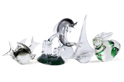 Lot 457 - A selection of contemporary studio glass including: Vilca, Murano, and Konstglas style