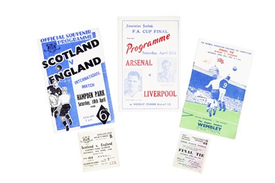 Lot 210 - 1948 and 1950 Football programmes and tickets