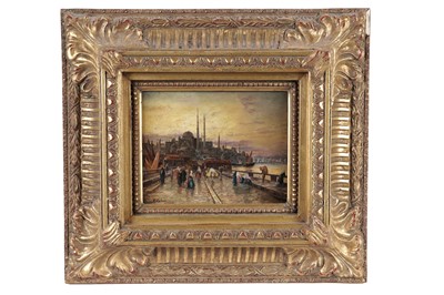 Lot 255 - R* Neilson - Traders on the Pier, Istanbul | oil