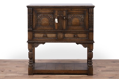 Lot 38 - Attributed to Titchmarsh and Goodwin: a Jacobean style carved oak buffet