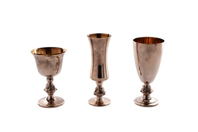 Lot 3 - Three different Elizabeth II silver giblets