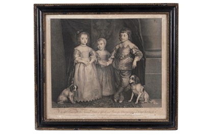 Lot 193 - After Anthony van Dyck - The Children of King Charles 1st | engraving