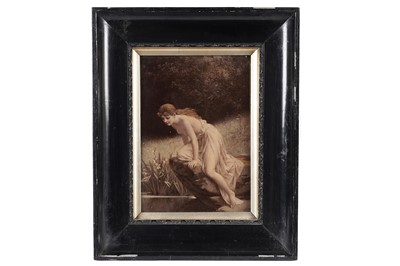 Lot 185 - A Victorian crystoleum of a partially nude lady