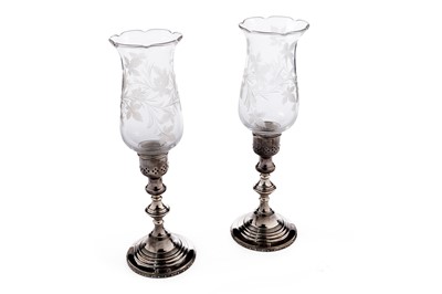 Lot 4 - A pair of Elizabeth II silver candlesticks