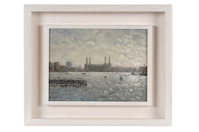 Lot 964 - Harry Brioche - Battersea Power Station and Glittering Thames | oil