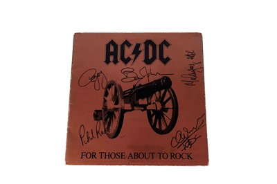 Lot 336 - ACDC - For Those About To Rock, fully signed record