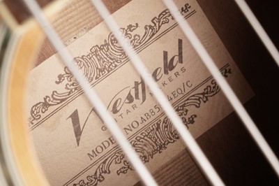 Lot 214 - A Westfield electro-acoustic bass guitar