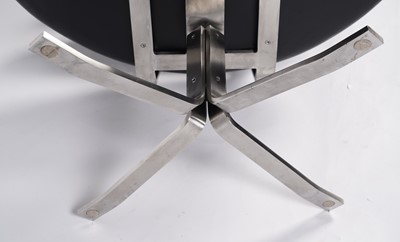 Lot 825 - An EJ5 ‘Corona’ swivel chair and ottoman by Poul Volther