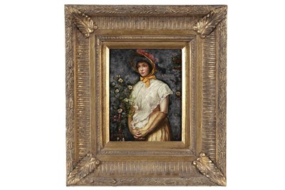 Lot 241 - N* Bingham - A Portrait of a Lady Wearing a Bonnet | oil on board