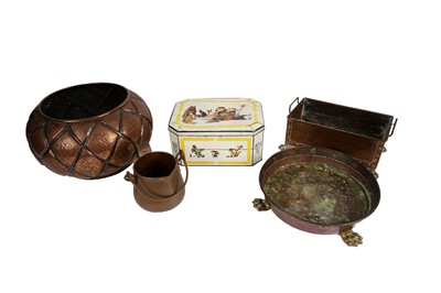 Lot 319 - A selection of Arts and Crafts and other copper and metalware