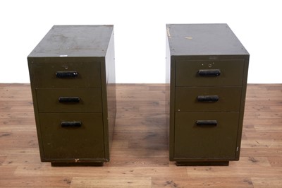 Lot 99 - A pair of vintage metal filing cabinets