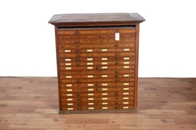 Lot 112 - A Victorian oak collectors cabinet