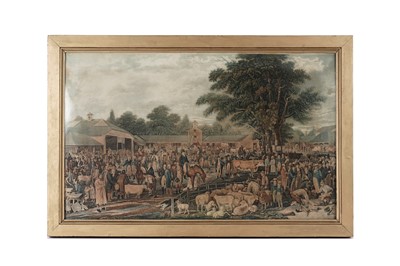 Lot 1556 - George Garrard - Woburn Sheepshearing | hand-tinted engraving