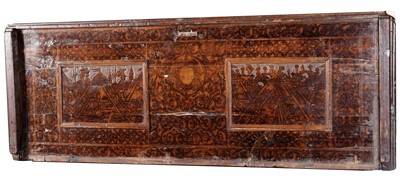 Lot 1419 - A large Italian walnut cassone/coffer