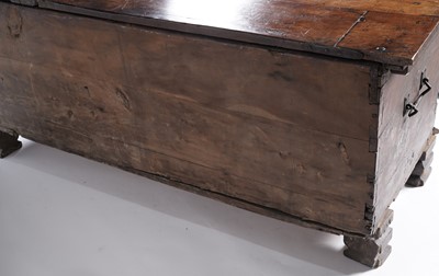 Lot 1419 - A large Italian walnut cassone/coffer