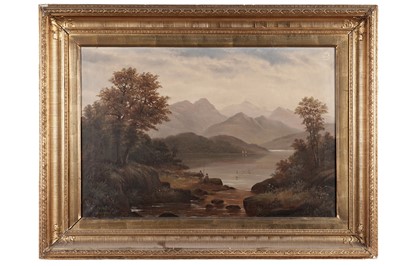 Lot 126 - David Maitland Mackenzie - Anglers at a Scottish Loch | oil