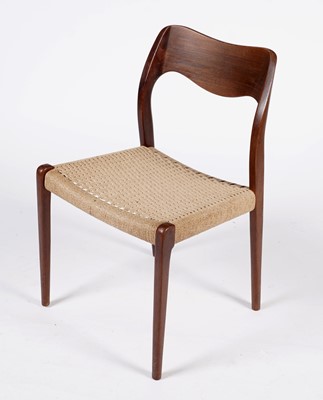 Lot 783 - A set of six Møbelfabrik Danish model 71 dining chairs by Niels Otto Moller