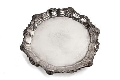 Lot 313 - A George II silver waiter