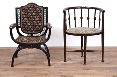 Lot 116 - Two occasional chairs, c1900