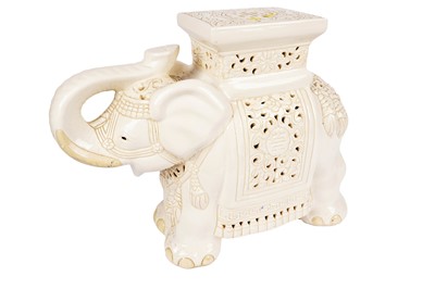 Lot 448 - ﻿A contemporary decorative ceramic figure of an Indian elephant